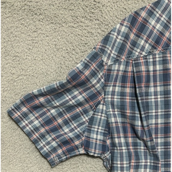 Duluth Trading Mens Tall Size XLT Breezeshooter Plaid Short Sleeve Shirt - Picture 10 of 11